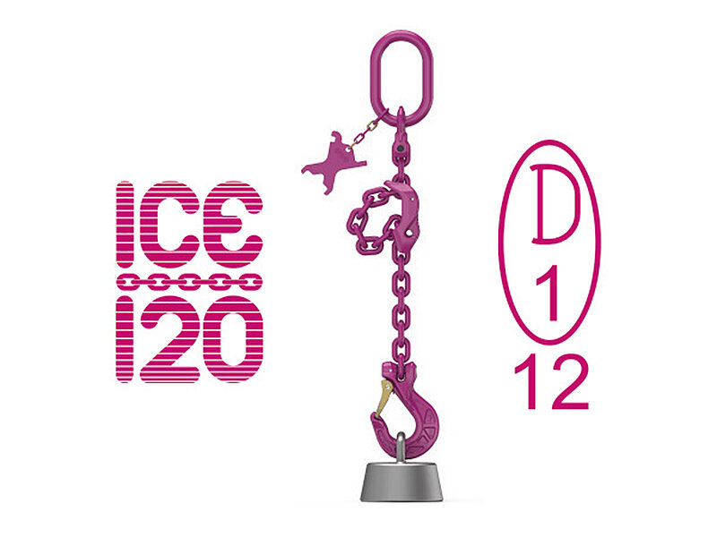 RUD ICE-Ketten sind durch die Prüf- und Zertifizierungsstelle des Fachausschusses Metall und Oberflächenbehandlung der Berufsgenossenschaft Metall Nord Süd (BGM) geprüft und zertifiziert sowie mit dem Güteklassenstempel "D1-12" zugelassen.