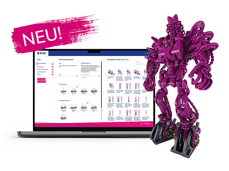 CONFItron präsentiert den neuen RUD Anschlagpunkte-Konfigurator zur Auswahl passender Anschlagmittel.