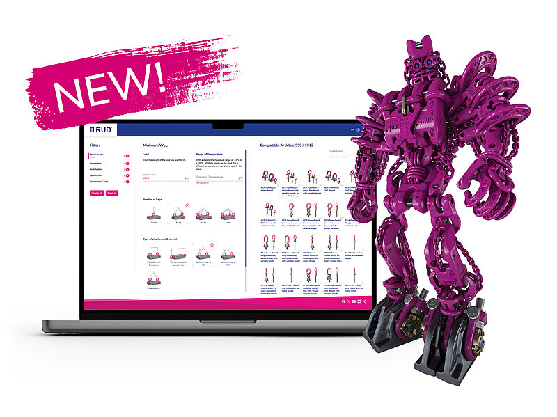 CONFItron presents the new RUD lifting point configurator for selecting suitable lifting equipment.