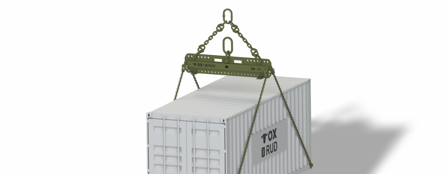 OX+RUD BMC Multi-Loch-Traverse als ideale Lösung für das sichere und stabile Heben von ISO-668-Containern