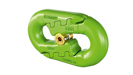 2022 Markteinführung des neuen universellen Kettenschlosses UKS, das vielseitig in der Fördertechnik einsetzbar ist.