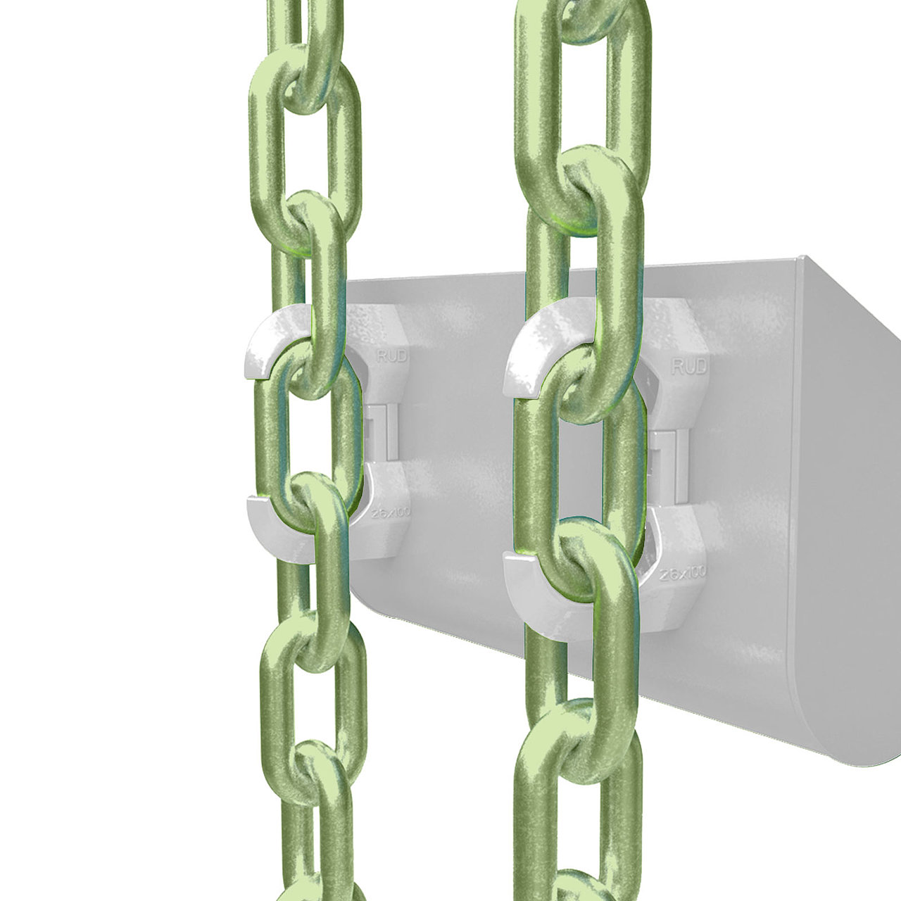 Round link steel chain for bucket elevators