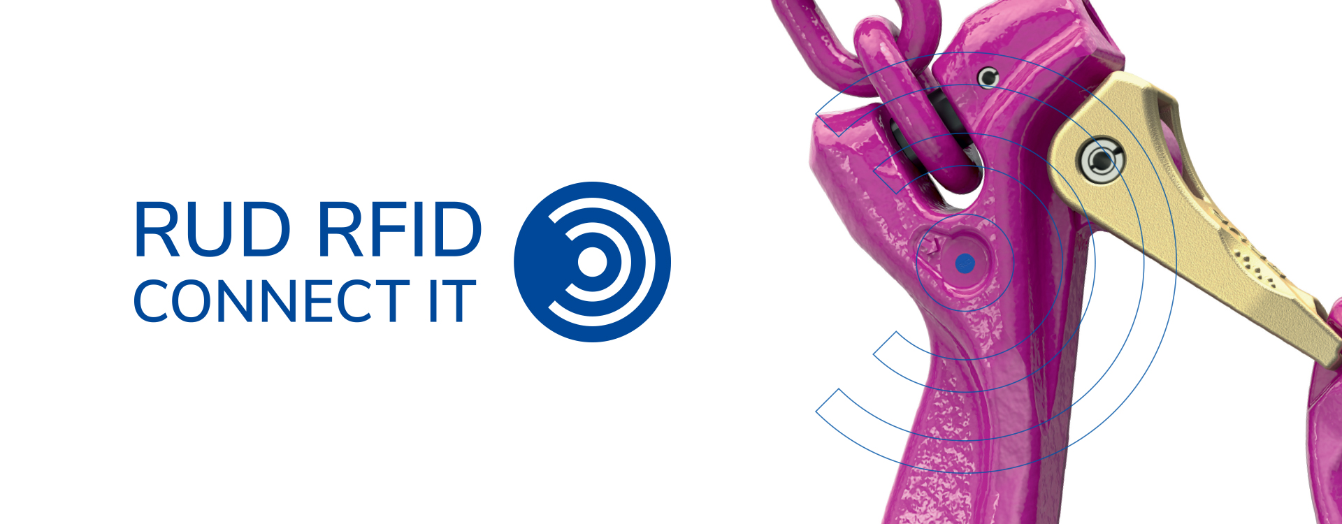RUD RFID Connect It Kettenbauteil mit RFID-Technologie zur digitalen Identifikation und Verwaltung von Anschlagmitteln