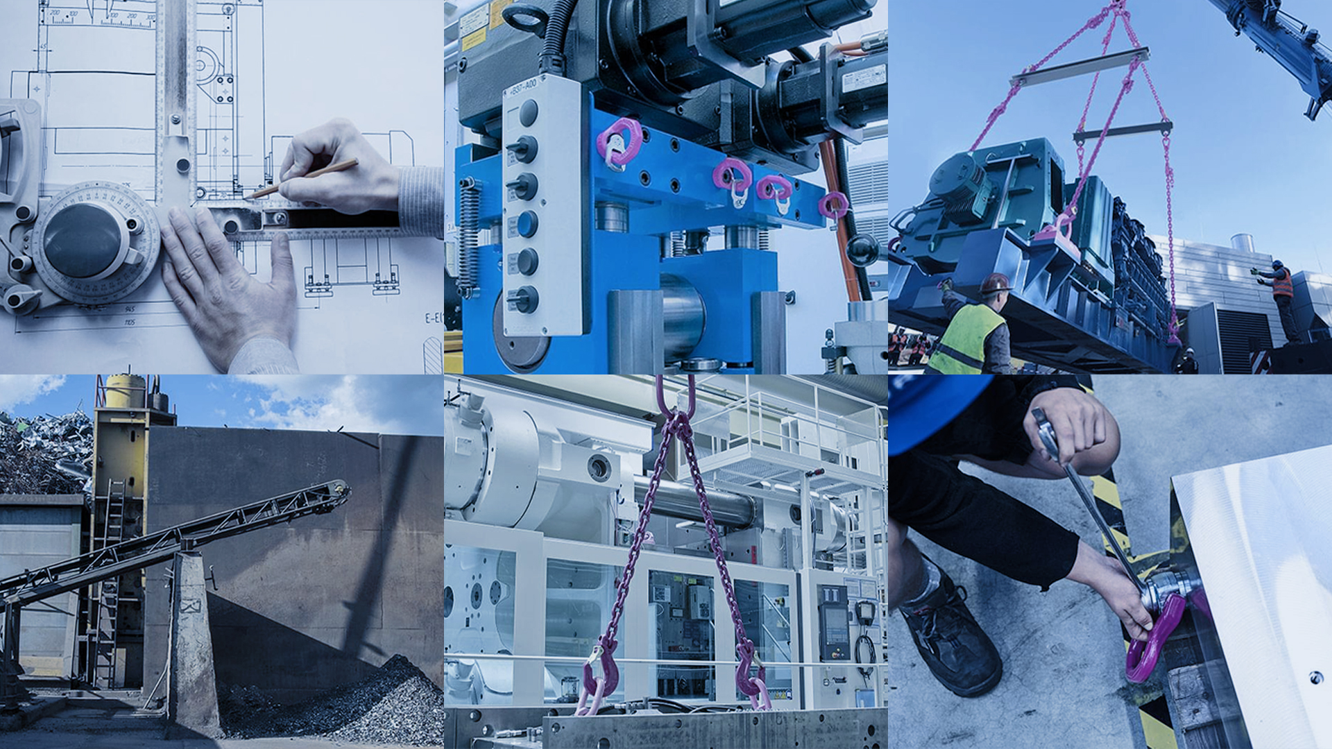 Bildcollage mit Darstellung der Stationen der Wertschöpfungskette.